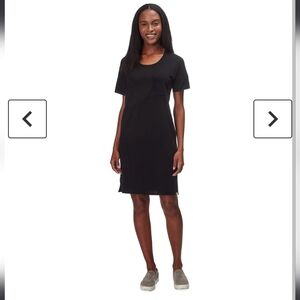 Icebreaker Cool-lite Yanni Black Merino Wool T-shirt Dress Womens Small